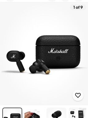 Marshall Motif II True Wireless Earbuds w/ Textured Stems Noise Canceling 30hrs